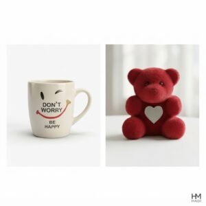 Motivational Mug + Red Teddy Bear