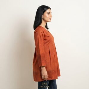Mustard Zigzag Button Kurta – HM HADI