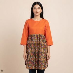 Red Geometric Printed Top – HM HADI