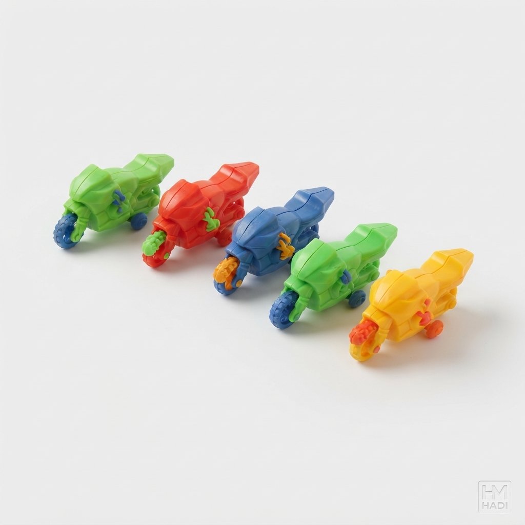 Colorful Toy Motorcycle Set - Image 3