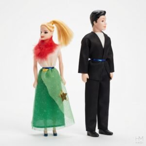 Green Skirt with Pink Overlay